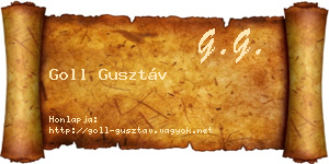 Goll Gusztáv névjegykártya
